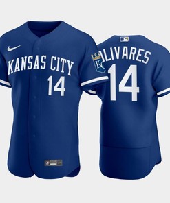 Edward Olivares 14 Kansas City Royals 2022-23 Blue Men's Jersey - Robokeg