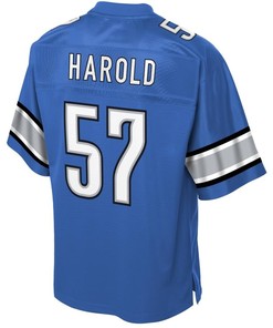 Eli Harold Detroit Lions Nfl Pro Line Historic Logo Player Jersey - Blue - Robokeg