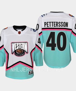 Elias Pettersson 40 Vancouver Canucks 2023 All-Star Game Jersey White Equipment - Robokeg