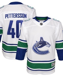 Elias Pettersson Vancouver Canucks 2019/20 Away Premier Player Jersey - White Nhl - Robokeg