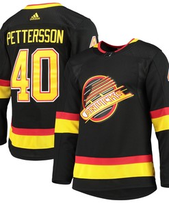 Elias Pettersson Vancouver Canucks Adidas Alternate Primegreen Authentic Pro Player Jersey - Black Nhl - Robokeg