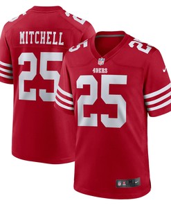 Elijah Mitchell San Francisco 49ers Team Player Game Jersey Scarlet Nfl - Robokeg