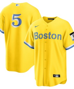 Enrique Hernandez Boston Red Sox 2021 City Connect Replica Player Jersey - Gold/light Blue Mlb - Robokeg