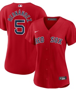 Enrique Hernandez Boston Red Sox Womens Alternate Replica Player Jersey Red Mlb - Robokeg