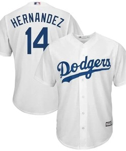 Enrique Hernandez Los Angeles Dodgers Cool Base Home Player Jersey - White - Robokeg