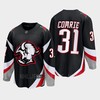 Eric Comrie 31 Buffalo Sabres 2022-23 Goathead Third Premier Breakaway Player Black Jersey - Robokeg