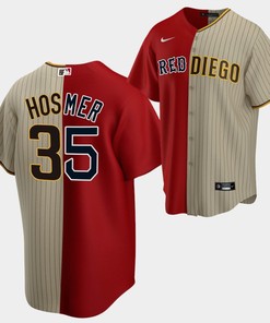 Eric Hosmer Split Edition Red Sox X Padres Red Brown 35 Jersey Alternate - Robokeg