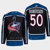 Eric Robinson 50 Reverse Retro 2.0 2022 Columbus Blue Jackets Navy Jersey Primegreen - Robokeg