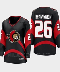 Erik Brannstrom 26 Ottawa Senators 2022 Special Edition 2.0 Women Breakaway Retro Jersey Black - Robokeg
