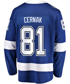 Erik Cernak 81 Tampa Bay Lightning Stanley Cup 2023 Playoffs Patch Home Breakaway Men Jersey - Blue - Robokeg