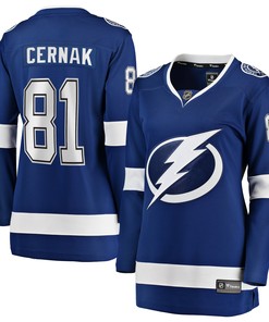 Erik Cernak Tampa Bay Lightning Fanatics Branded Womens Home Breakaway Player Jersey - Blue Nhl - Robokeg