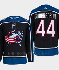 Erik Gudbranson 44 Reverse Retro 2.0 2022 Columbus Blue Jackets Navy Jersey Primegreen - Robokeg