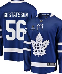 Erik Gustafsson 56 Toronto Maple Leafs Stanley Cup 2023 Playoffs Patch Home Breakaway Men Jersey - Blue - Robokeg