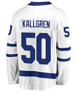 Erik Kallgren 50 Toronto Maple Leafs Stanley Cup 2023 Playoffs Patch Away Breakaway Men Jersey - White - Robokeg