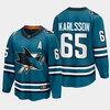 Erik Karlsson 65 San Jose Sharks 2022-23 Home The Evolve Teal Jersey - Robokeg