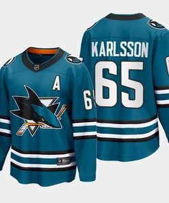 Erik Karlsson 65 San Jose Sharks 2022-23 Home The Evolve Teal Jersey - Robokeg