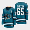 Erik Karlsson 65 San Jose Sharks 2022-23 Home Women Premier Breakaway Jersey Teal - Robokeg