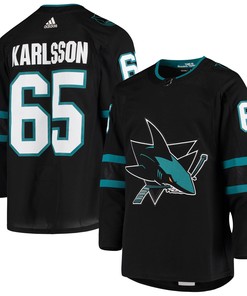 Erik Karlsson San Jose Sharks Adidas Alternate Authentic Jersey - Black Nhl - Robokeg