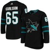 Erik Karlsson San Jose Sharks Adidas Alternate Authentic Player Jersey Black Nhl - Robokeg
