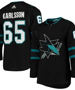 Erik Karlsson San Jose Sharks Adidas Alternate Authentic Player Jersey Black Nhl - Robokeg