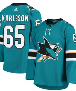 Erik Karlsson San Jose Sharks Adidas Home Authentic Team Player Jersey - Teal Nhl - Robokeg