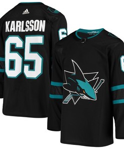 Erik Karlsson San Jose Sharks Adidas Team Alternate Authentic Jersey - Black Nhl - Robokeg