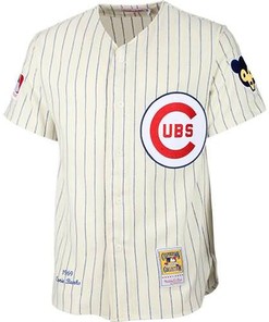 Ernie Banks Chicago Cubs Mitchell Ness Mlb Jersey - Cream - Robokeg