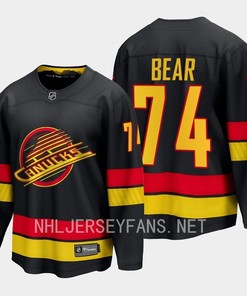 Ethan Bear 74 Vancouver Canucks 2023-24 Alternate Jersey Breakaway Black - Robokeg
