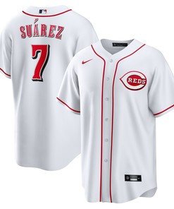 Eugenio Suarez Cincinnati Reds Home Replica Player Name Jersey - White Mlb - Robokeg