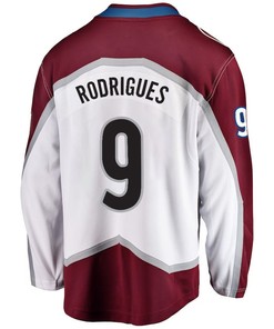Evan Rodrigues 9 Colorado Avalanche Stanley Cup 2023 Playoffs Patch Away Breakaway Men Jersey - White - Robokeg
