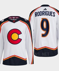 Evan Rodrigues 9 Reverse Retro 2.0 2022 Colorado Avalanche White Jersey Primegreen - Robokeg
