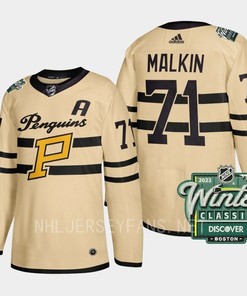 Evgeni Malkin 71 Pittsburgh Penguins 2023 Winter Classic Cream Jersey - Robokeg