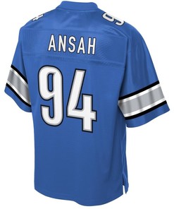 Ezekiel Ansah Detroit Lions Nfl Pro Line Historic Logo Player Jersey - Blue - Robokeg