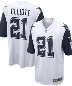 Ezekiel Elliott Dallas Cowboys Alternate Game Jersey - White Nfl - Robokeg