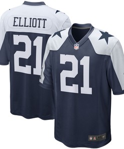 Ezekiel Elliott Dallas Cowboys Alternate Game Team Jersey Navy Nfl - Robokeg