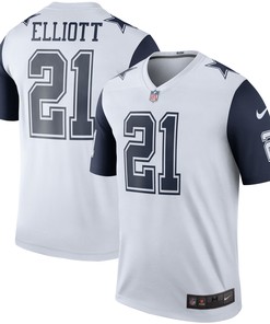 Ezekiel Elliott Dallas Cowboys Color Rush Legend Player Jersey White Nfl - Robokeg