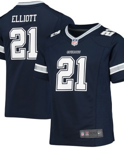 Ezekiel Elliott Dallas Cowboys Girls Team Game Jersey - Navy Nfl - Robokeg