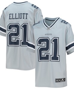 Ezekiel Elliott Dallas Cowboys Inverted Team Game Jersey - Silver Nfl - Robokeg