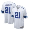 Ezekiel Elliott Dallas Cowboys Team Game Jersey - White Nfl - Robokeg