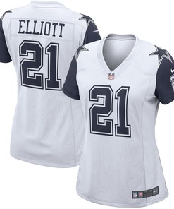 Ezekiel Elliott Dallas Cowboys Womens Alternate Game Jersey - White Nfl - Robokeg