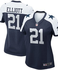 Ezekiel Elliott Dallas Cowboys Womens Alternate Game Team Jersey Navy Nfl - Robokeg