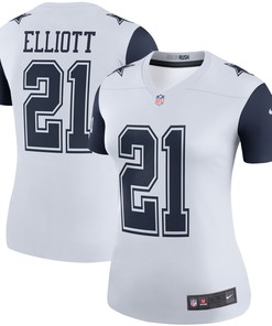 Ezekiel Elliott Dallas Cowboys Womens Color Rush Legend Player Jersey - White Nfl - Robokeg
