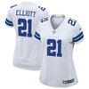 Ezekiel Elliott Dallas Cowboys Womens Team Game Jersey - White Nfl - Robokeg