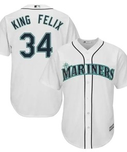 Felix Hernandez Seattle Mariners Cool Base Player Jersey - White - Robokeg