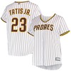 Fernando Tatis Jr. San Diego Padres Womens Plus Size Replica Player Jersey - White/brown Mlb - Robokeg