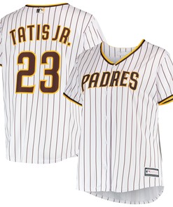 Fernando Tatis Jr. San Diego Padres Womens Plus Size Replica Player Jersey - White/brown Mlb - Robokeg