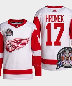 Filip Hronek 17 25th Anniversary Detroit Red Wings Red Jersey - Robokeg