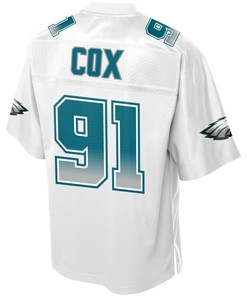 Fletcher Cox Philadelphia Eagles Nfl Pro Line By Fanatics Branded Fade Fashion Jersey - White - Robokeg