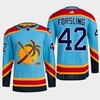 Florida Panthers 2023 Reverse Retro 2.0 Gustav Forsling 42 Blue Primegreen Jersey Men's - Robokeg