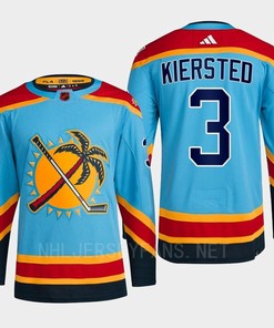 Florida Panthers 2023 Reverse Retro 2.0 Matt Kiersted 3 Blue Primegreen Jersey Men's - Robokeg
